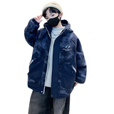 男童夹棉外套秋冬款新款儿童冬季潮酷奥粒绒上衣男孩冬装棉衣，童装棉衣，摩比熊