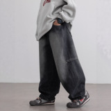 男童加绒牛仔裤秋冬款新款儿童冬季一体绒加厚裤子大男孩冬装，童装裤子，摩比熊