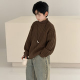 男童秋冬款毛衣新款中大童冬装男孩冬季加厚儿童半高领毛线衣，童装毛衣，摩比熊