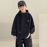 男童加厚加绒外套秋冬款一体绒儿童冬季新款大冬装潮男孩，童装外套，摩比熊