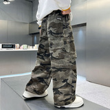 男童裤子春秋款新款中大儿童秋装工装男孩秋季休闲长裤潮，童装裤子，摩比熊