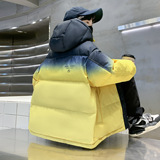 男童加棉加厚防风个性渐变棉衣冬季新款棉服新款大童冬装棉袄，童装棉衣，摩比熊