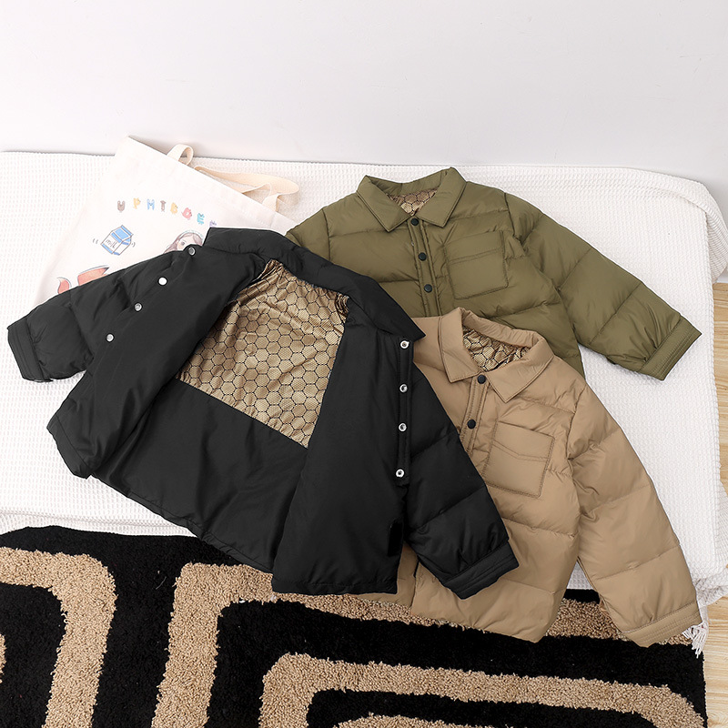 男童秋冬季韩版加厚外套新款中小童休闲内胆宝宝保暖棉服，童装棉衣，摩比熊