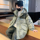 儿童棉服外套新款男孩冬季棉袄加厚保暖洋气男童冬装羽绒棉衣，童装棉衣，摩比熊