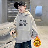 男童加绒卫衣款新款加厚安哥拉红年服儿童一体绒打底衫潮，童装卫衣/绒衫，摩比熊