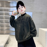 男童卫衣春款新款冬季男孩加绒加厚上衣中大儿童装冬装潮，童装卫衣/绒衫，摩比熊