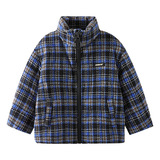 男童冬季韩范毛呢羽绒服年新款儿童装冬装中大童加厚防寒外套，童装羽绒服，摩比熊