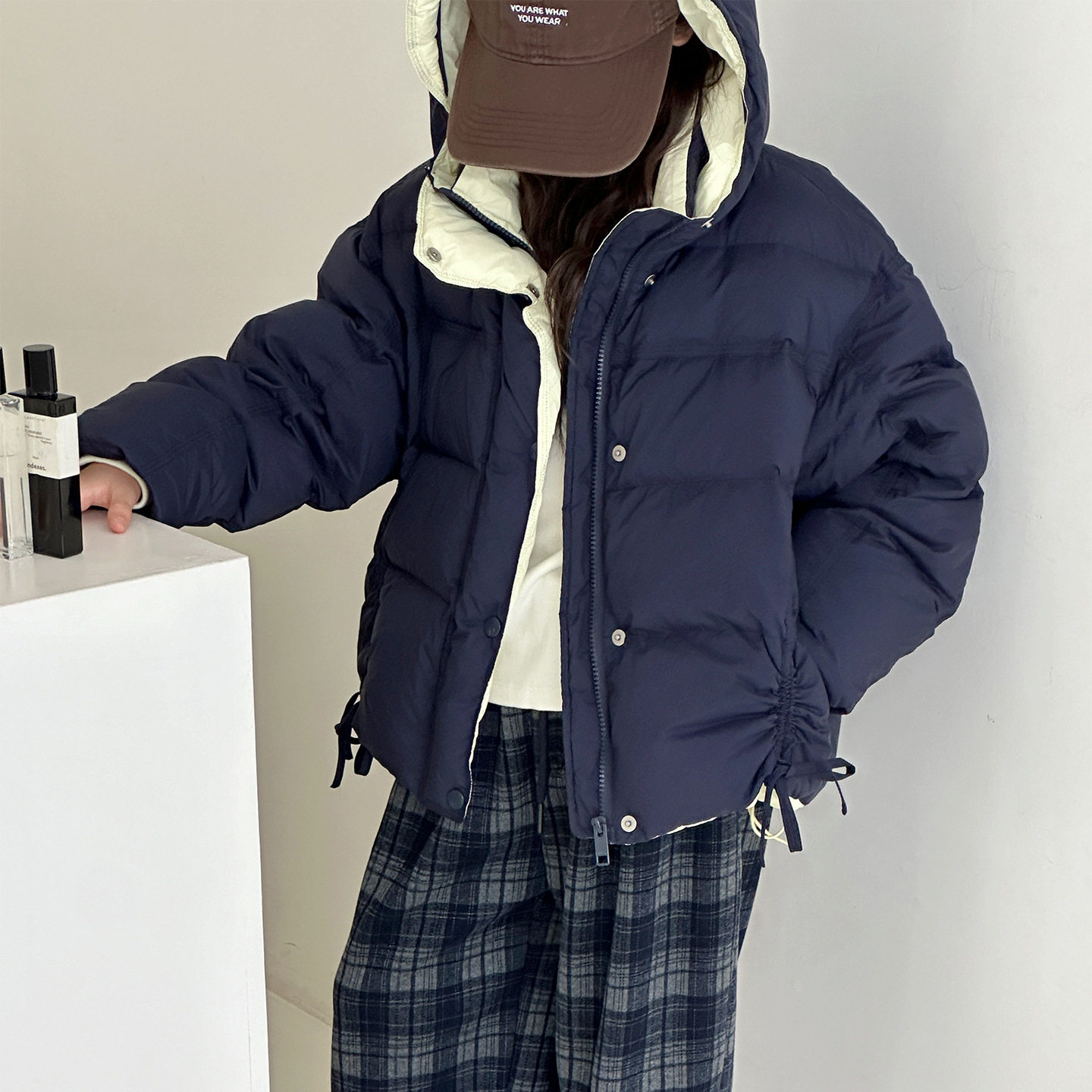 女童连帽棉服新款冬装儿童保暖外套中大童洋气时髦手塞棉棉衣，童装棉衣，摩比熊