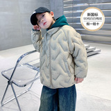 男童轻薄白鸭绒羽绒服冬装年新款中大儿童短款保暖童装外套，童装羽绒服，摩比熊