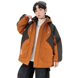 男童冬装棉衣外套年新款冬季加厚中大儿童男孩派克服冬款棉服，童装棉衣，摩比熊