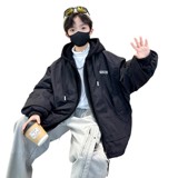儿童装男童加厚外套秋冬款新款男孩夹棉中大童工装棉服冬季潮，童装外套，摩比熊