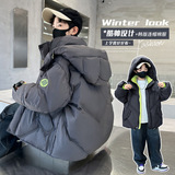 童装男童冬装新款贴标休闲棉衣大童冬季儿童棉袄棉服，童装棉衣，摩比熊
