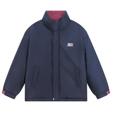 男大童冬装撞色防水立领加厚运动棉服新款儿童装夹棉棉袄外套，童装棉衣，摩比熊