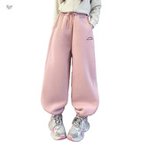 女童冬季新款小狗刺绣四色休闲女大童户外加厚保暖束脚裤，童装裤子，摩比熊