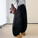 男童裤子冬季儿童加绒一体绒休闲裤秋冬新款大童装冬装工装裤，童装裤子，摩比熊