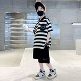 儿童装男童夏装套装新款运动夏季男孩中大童薄款夏款酷帅气潮，童装休闲套装，摩比熊