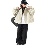 女童风衣中大童纯色宝宝春秋款上衣女孩秋装衣服洋气连帽外套，童装风衣，摩比熊