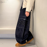 男童裤子冬季加绒加厚一体绒儿童牛仔裤秋冬新款大童装冬装潮，童装裤子，摩比熊