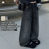 女童烫钻牛仔裤年春季新款时髦阔腿裤中大童洋气爵士舞表演服,童装裤子,摩比熊, 女童烫钻牛仔裤年春季新款时髦阔腿裤中大童洋气爵士舞表演服,童装裤子,摩比熊,