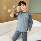男童冬季秋衣秋裤套装新款中大童秋冬款男孩德绒保暖儿童内衣，童装家居服（睡衣），摩比熊