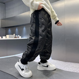 男童加绒裤子新款棉裤秋冬大儿童一体绒加厚保暖冬季一条过冬，童装裤子，摩比熊