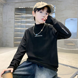 男童德绒卫衣半高领秋冬新款打底衫冬季男孩中大儿童加绒上衣，童装T恤，摩比熊