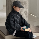 男童加绒卫衣款新款大儿童装冬季一体绒加厚打底上衣冬装，童装卫衣/绒衫，摩比熊