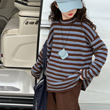 【单件】蓝棕条纹毛衣
