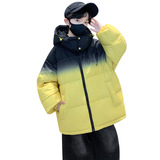 男童加棉加厚防风个性渐变棉衣冬季新款棉服新款大童冬装棉袄，童装棉衣，摩比熊