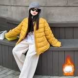 女童冬款外套新款韩版女大童短款排骨棉衣超好看保暖冬装棉服，童装棉衣，摩比熊