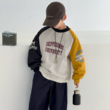 男童加绒加厚一体绒卫衣冬季大儿童装冬装新款潮男孩上衣，童装卫衣/绒衫，摩比熊