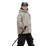 男童冲锋衣三合一秋冬款新款痞帅冬季儿童工装外套大男孩冬装，童装外套，摩比熊