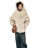 女童外套冬装新款大童秋冬棉袄女孩棉衣儿童冬季加厚羽绒棉服，童装棉衣，摩比熊