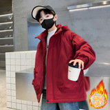 男童加绒棉服冬装新款中大童加厚棉袄儿童保暖棉衣外贸潮，童装棉衣，摩比熊