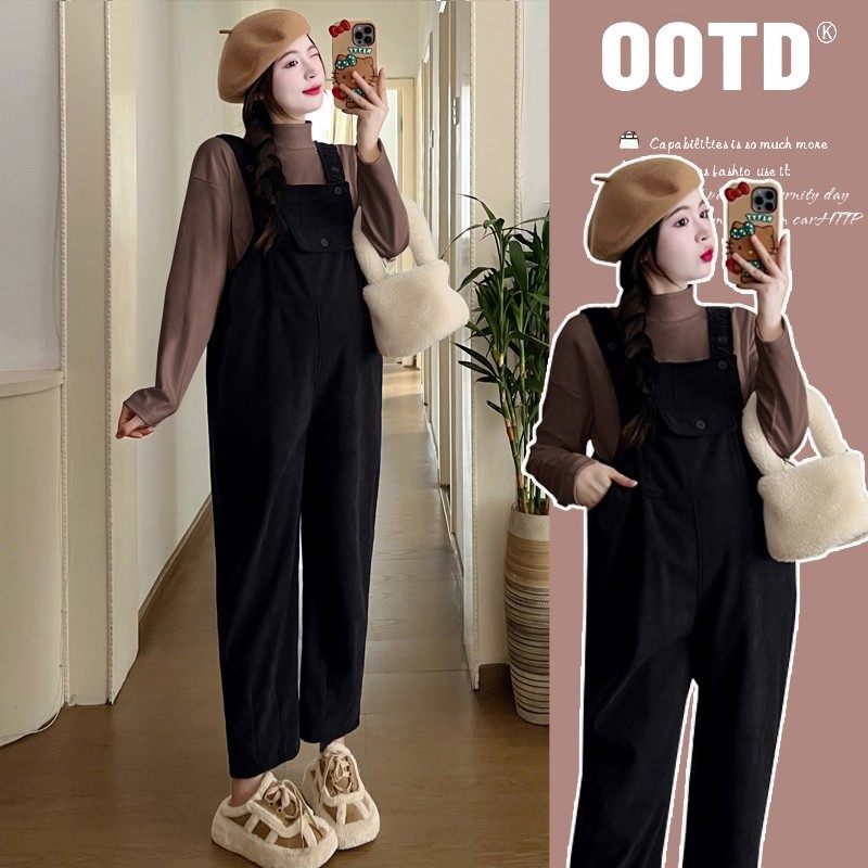 孕妇背带裤2025新款秋冬外穿吊带裤宽松大码加绒加厚保暖孕妇套装,孕妇装/孕产妇用品/营养,孕妇休闲裤,淘宝优惠券,粉丝福利购,淘宝优惠卷