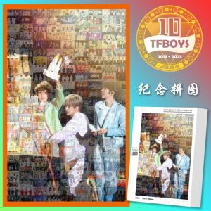 TFBOYS王俊凯易烊千玺王源1000片木质拼图生日礼物十周年纪念拼图