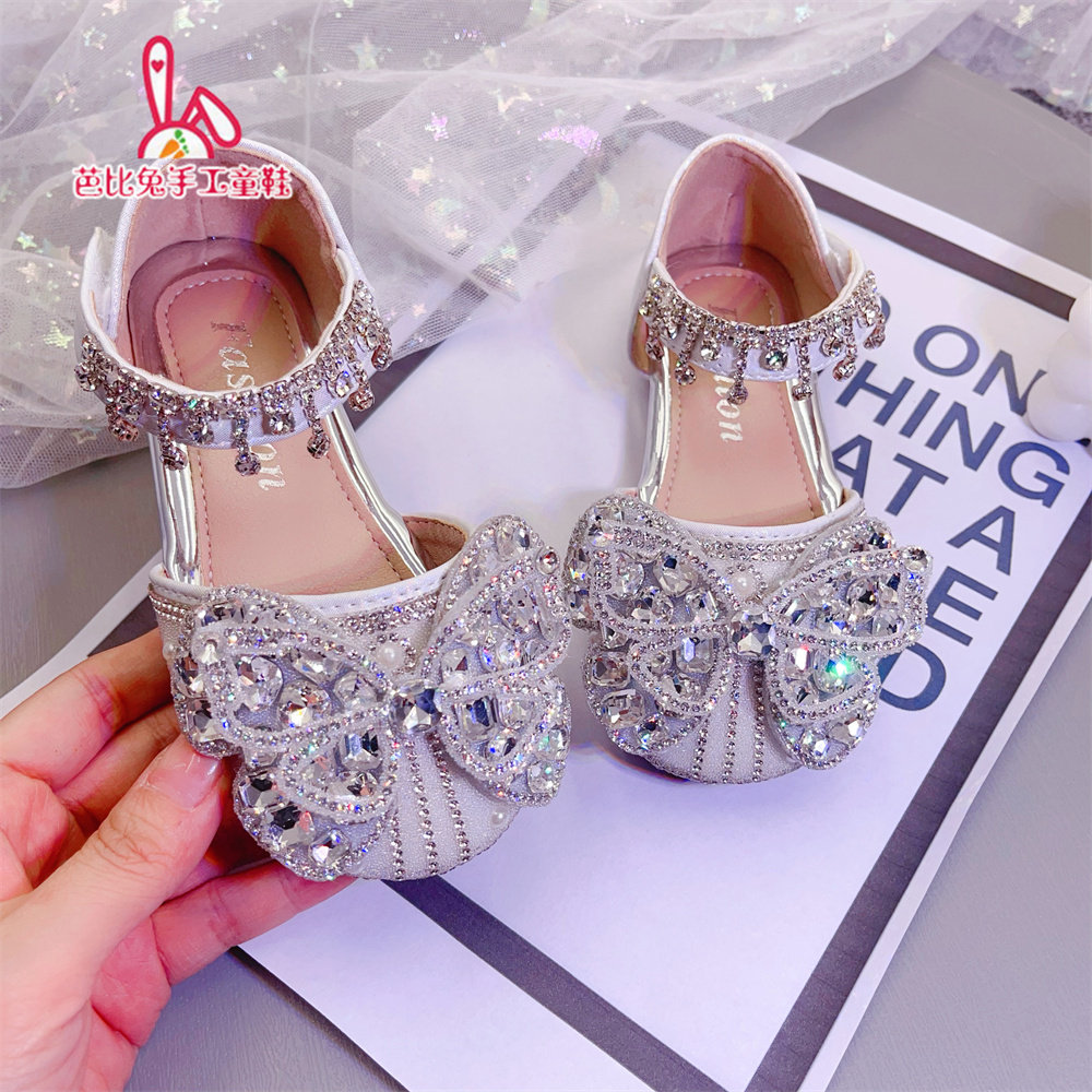2025新款女童公主鞋儿童水晶鞋小皮鞋春夏季水钻小女孩平底演出鞋,童鞋/婴儿鞋/亲子鞋,水晶/水钻鞋,淘宝优惠券,粉丝福利购,淘宝优惠卷