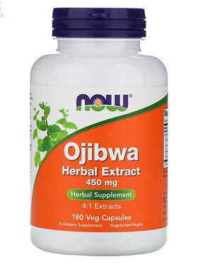 美国NOW奥吉布瓦草本提取物450毫克180粒素食胶囊Ojibwa Herbal
