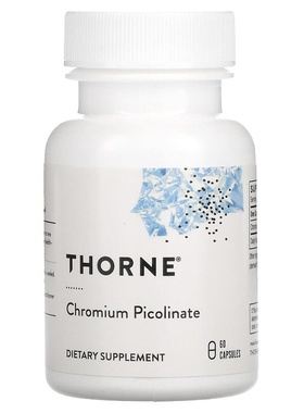 美国THORNE吡啶甲酸铬60粒胶囊Chromium Picolinate 帮助血糖代谢