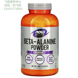 Alanine Powder β丙氨酸纯粉500克肌肽合成肌肉耐力Beta 美国NOW