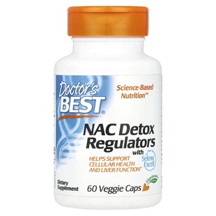 美国Doctor's Best清体调节剂含硒钼素胶囊 NAC Detox Regulators