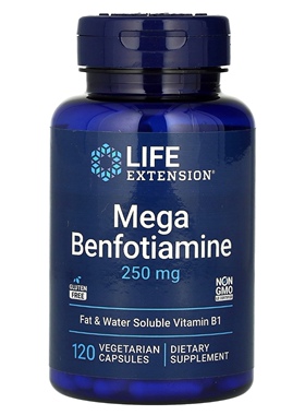 美国Life 笨磷硫胺250毫克120粒Mega Benfotiamine含B1
