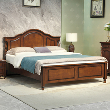 复古风美式床全实木床主卧2米大床家用家具1米8双人床婚出租屋床