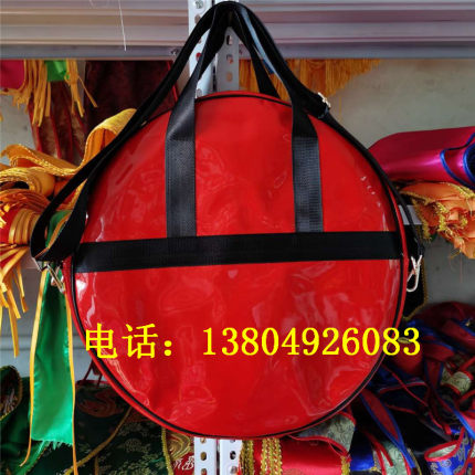 蒙古传统演出鼓包兜子大神二神出马破关鼓袋舞台漆皮镜面革单肩包