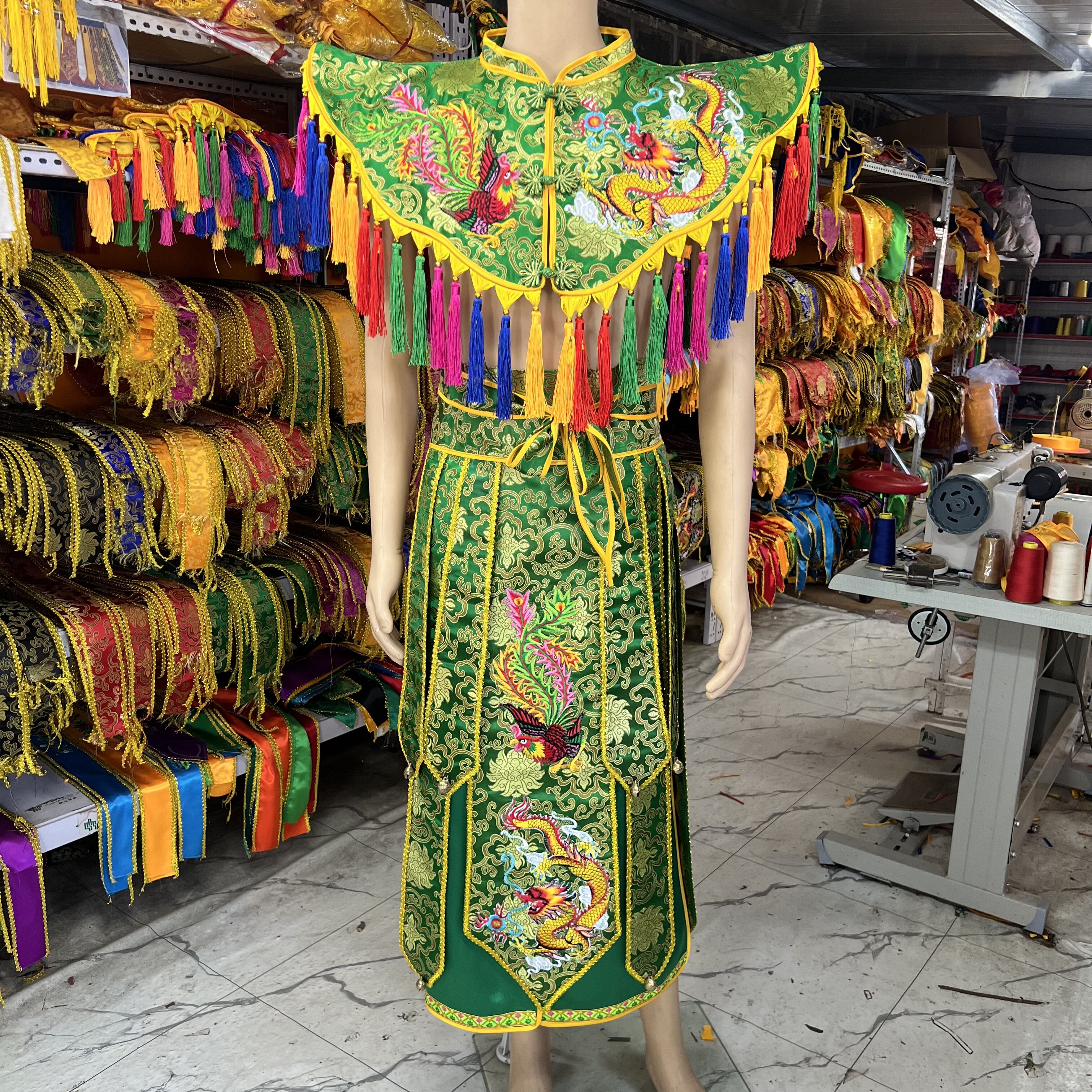 撒满套装战裙服饰绿色套装