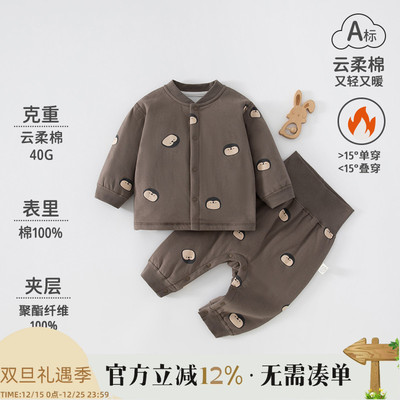 婴儿衣服秋冬款连体衣