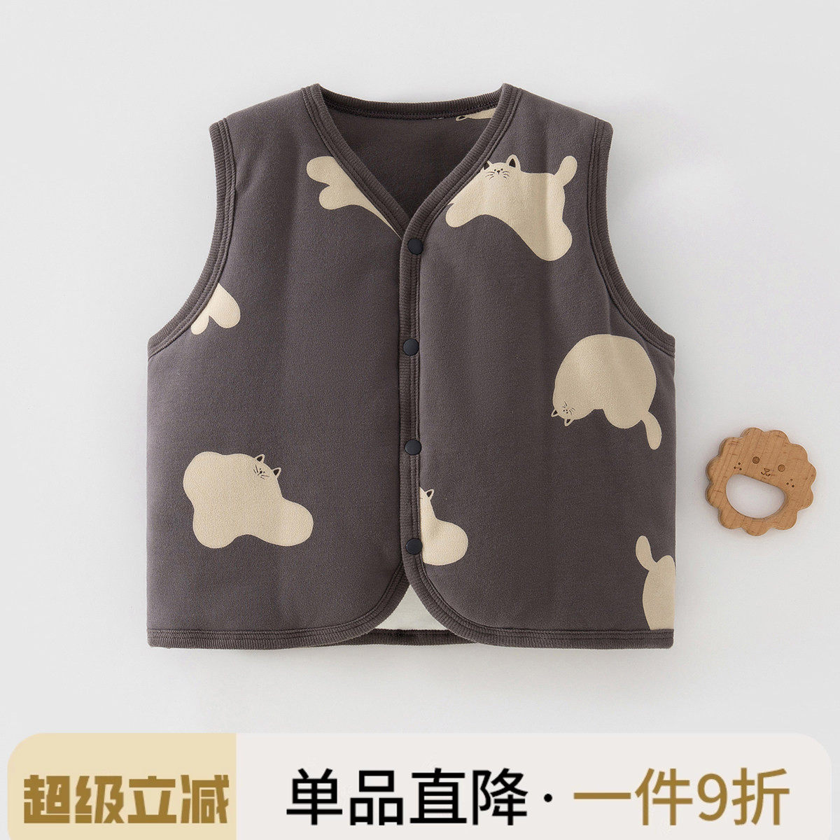 婴儿马甲秋冬保暖外穿男女宝宝背心夹棉坎肩冬款新生儿小马甲春秋