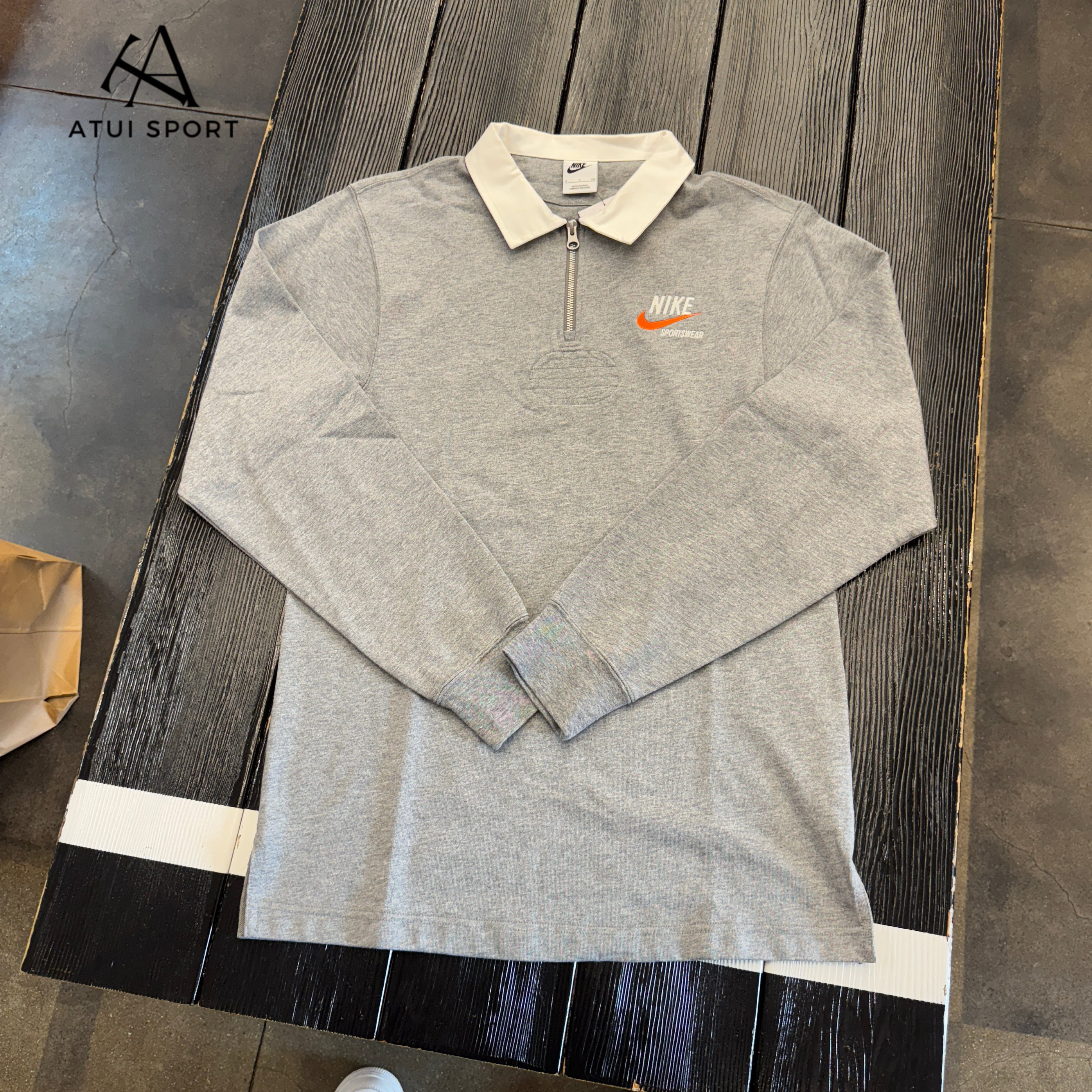 正品Nike/耐克 男美式宽松复古针织运动长袖POLO套头衫DX6754-091,运动服/休闲服装,运动POLO衫,淘宝优惠券,粉丝福利购,淘宝优惠卷