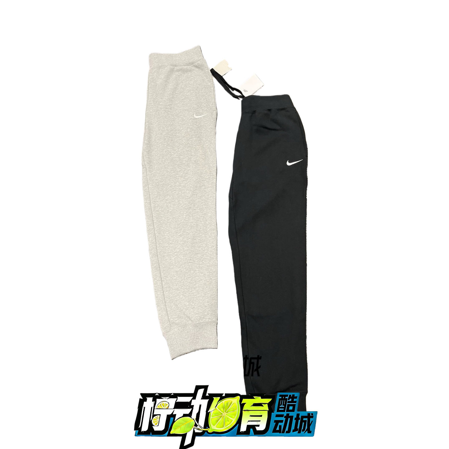 Nike/耐克经典刺绣休闲logo针织棉收脚运动收口裤 528717-010-063