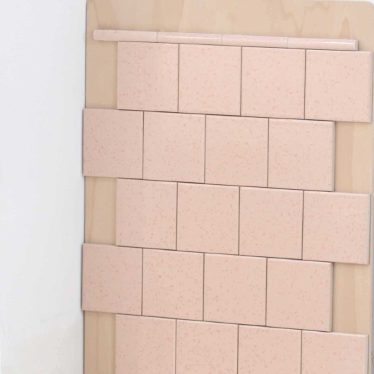 韩系简约圆角粉色小方砖颗粒肌理厨房卫生间浴室墙地通用 95*95mm